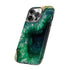 Green Geode in Watercolor - Impact Resistant Phone Case